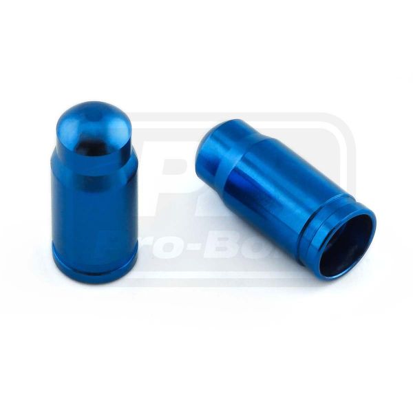 Titanium Dust Cap To Fit Presta Valves Pack x2 Blue