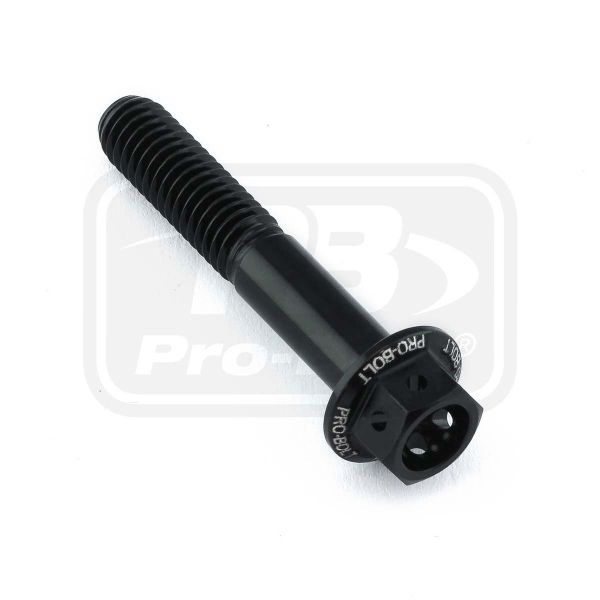 ΒΙΔΕΣ ΕΞΑΓΩΝΕΣ (ΧΑΡΑΓΜΕΝΕΣ) PRO-BOLT Aluminium Flanged Hex Head Bolt M6x(1.00mm)x35mm Race Spec Etched (LHX635RE)