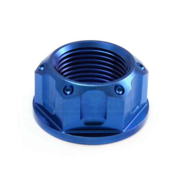 ΠΑΞΙΜΑΔΙΑ TITANIOY PRO-BOLT (TINUT20150002Z3B) Titanium Flanged Axle Nut M20x(1.50mm) Rear Wheel Blue