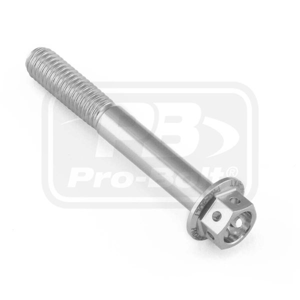 ΒΙΔΕΣ ΕΞΑΓΩΝΕΣ (ΧΑΡΑΓΜΕΝΕΣ) PRO-BOLT Aluminium Flanged Hex Head Bolt M6x(1.00mm)x45mm Race Spec Etched (LHX645RE)