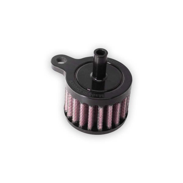 CRANKCASE VENT DNA FILTER ROUND-MALE ID 8mm